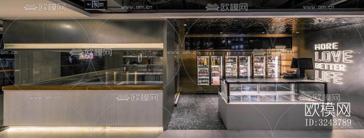 现代西餐厅效果图下载（渲染图3）