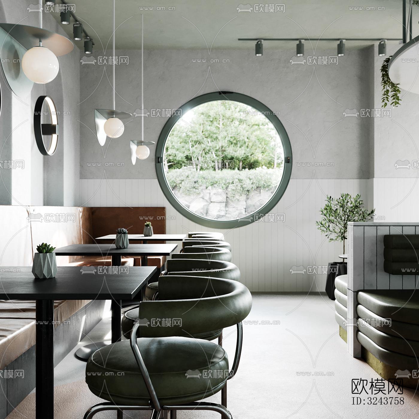 现代西餐厅效果图下载（渲染图8）