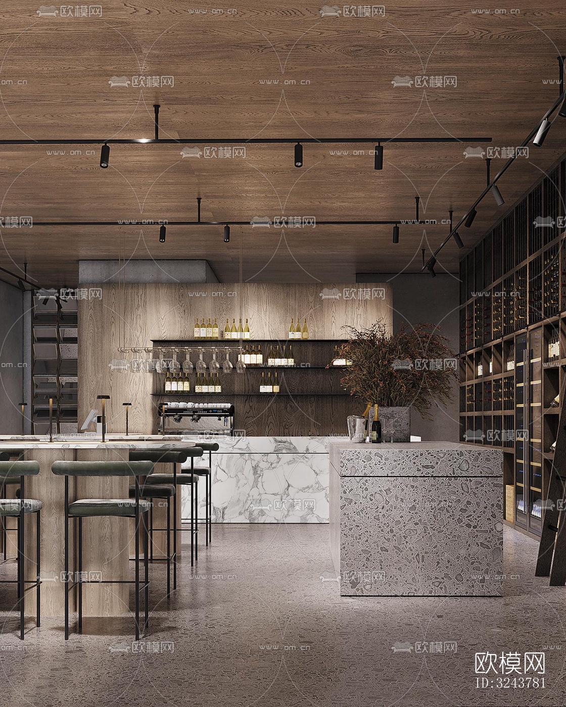 现代西餐厅效果图下载（渲染图15）