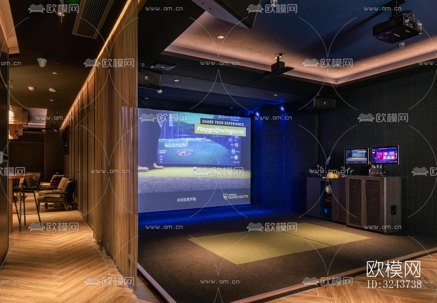 现代西餐厅效果图下载（渲染图14）