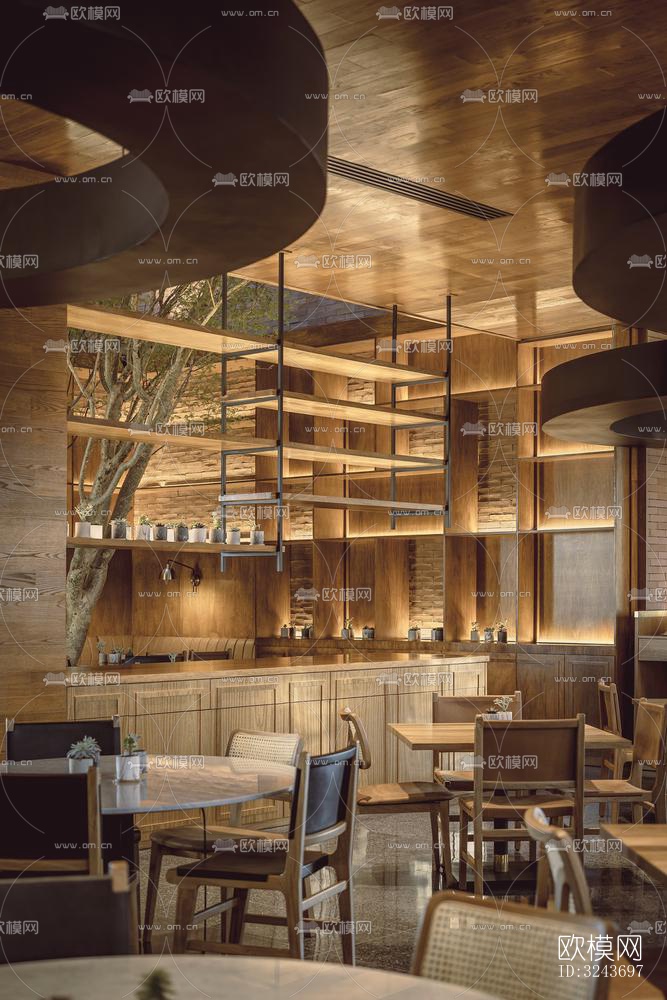 现代西餐厅效果图下载（渲染图14）
