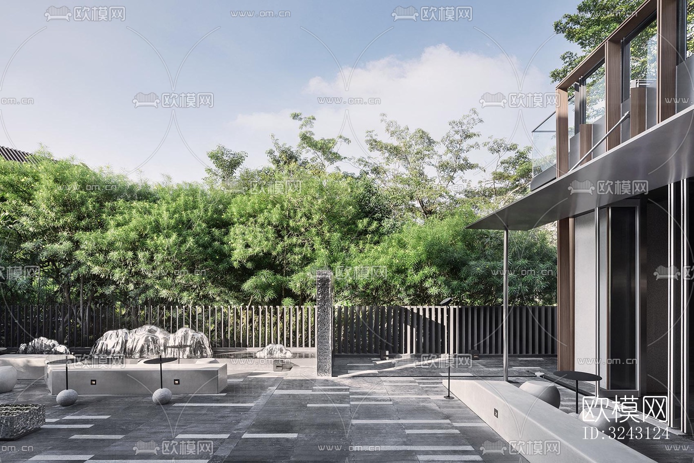 现代咖啡奶茶效果图下载（渲染图11）