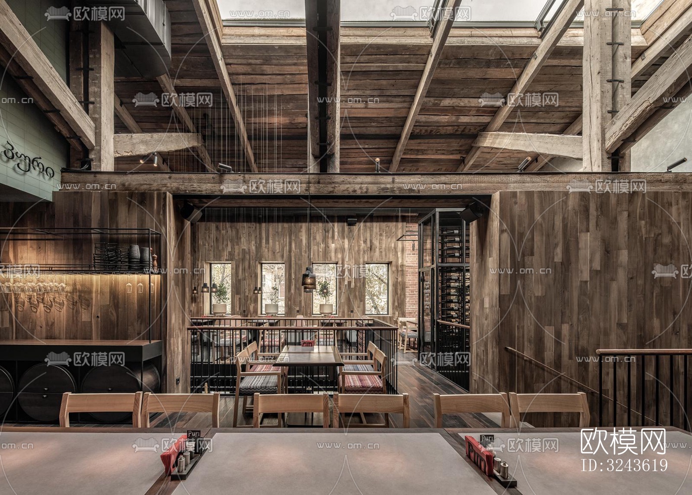 侘寂西餐厅效果图下载（渲染图8）