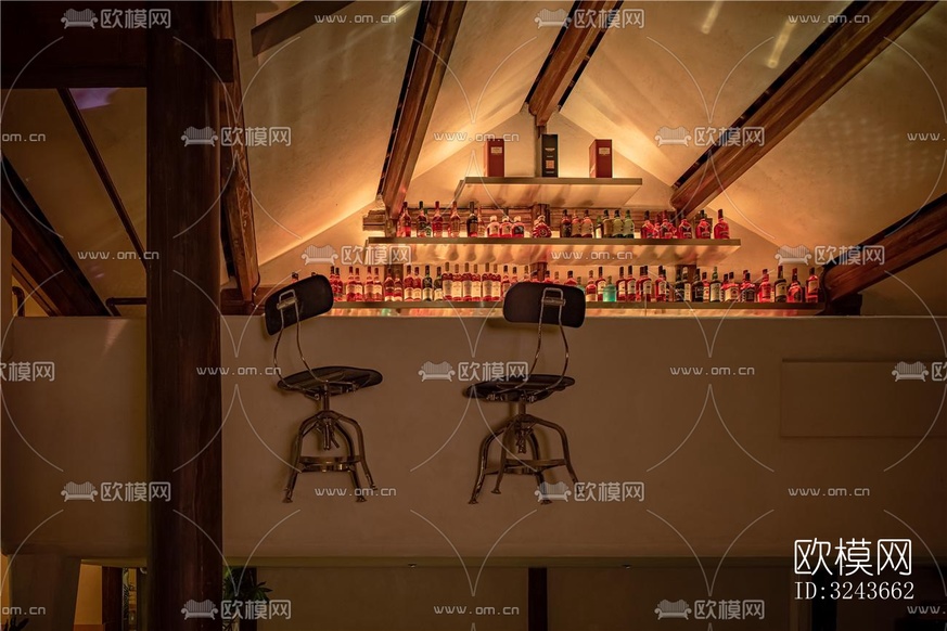 現(xiàn)代西餐廳效果圖下載(渲染圖13)
