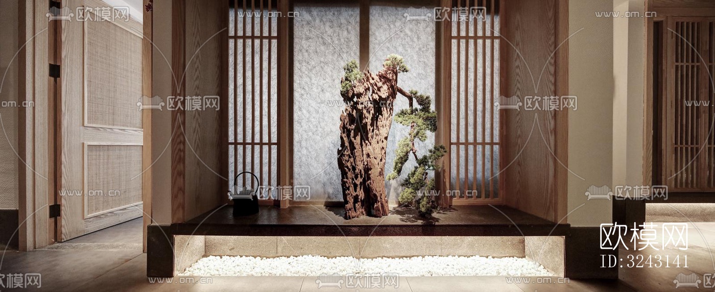 侘寂日韩料理效果图下载（渲染图7）