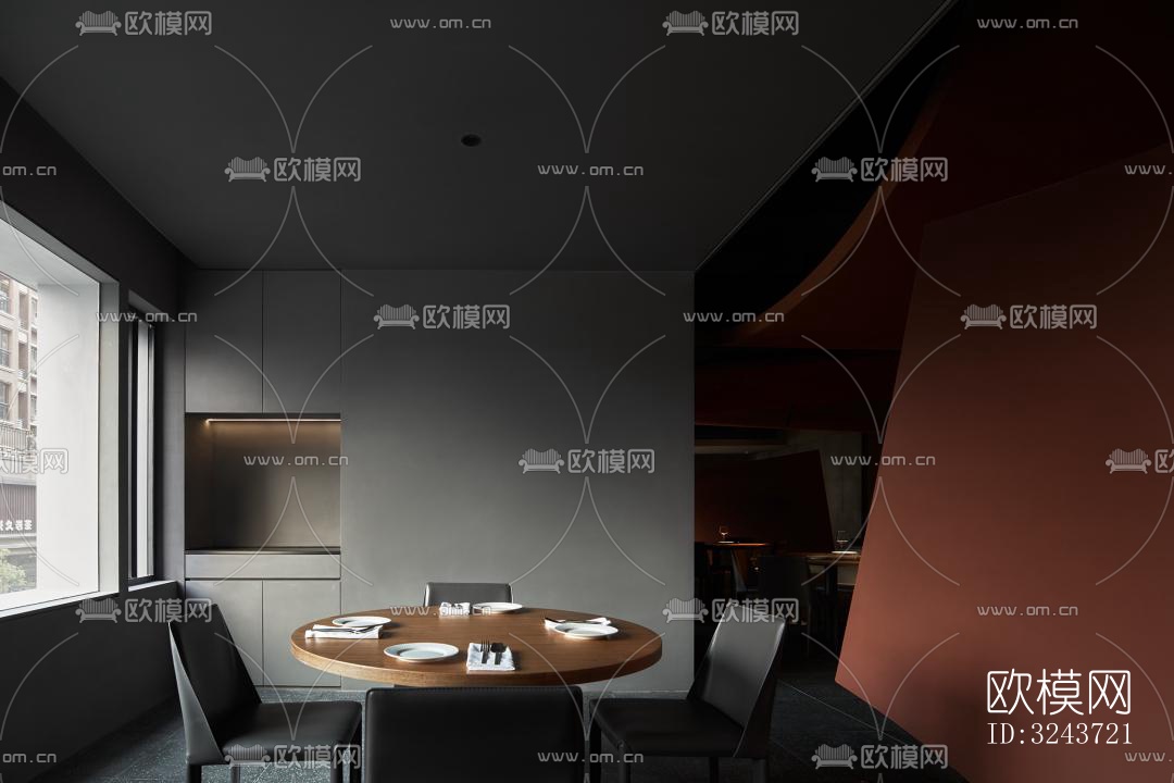 现代西餐厅效果图下载（渲染图8）