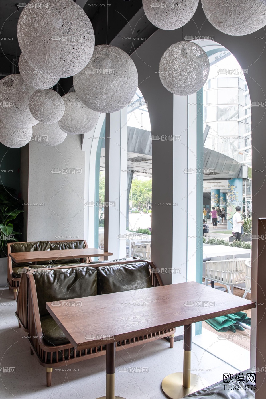 现代西餐厅效果图下载（渲染图9）