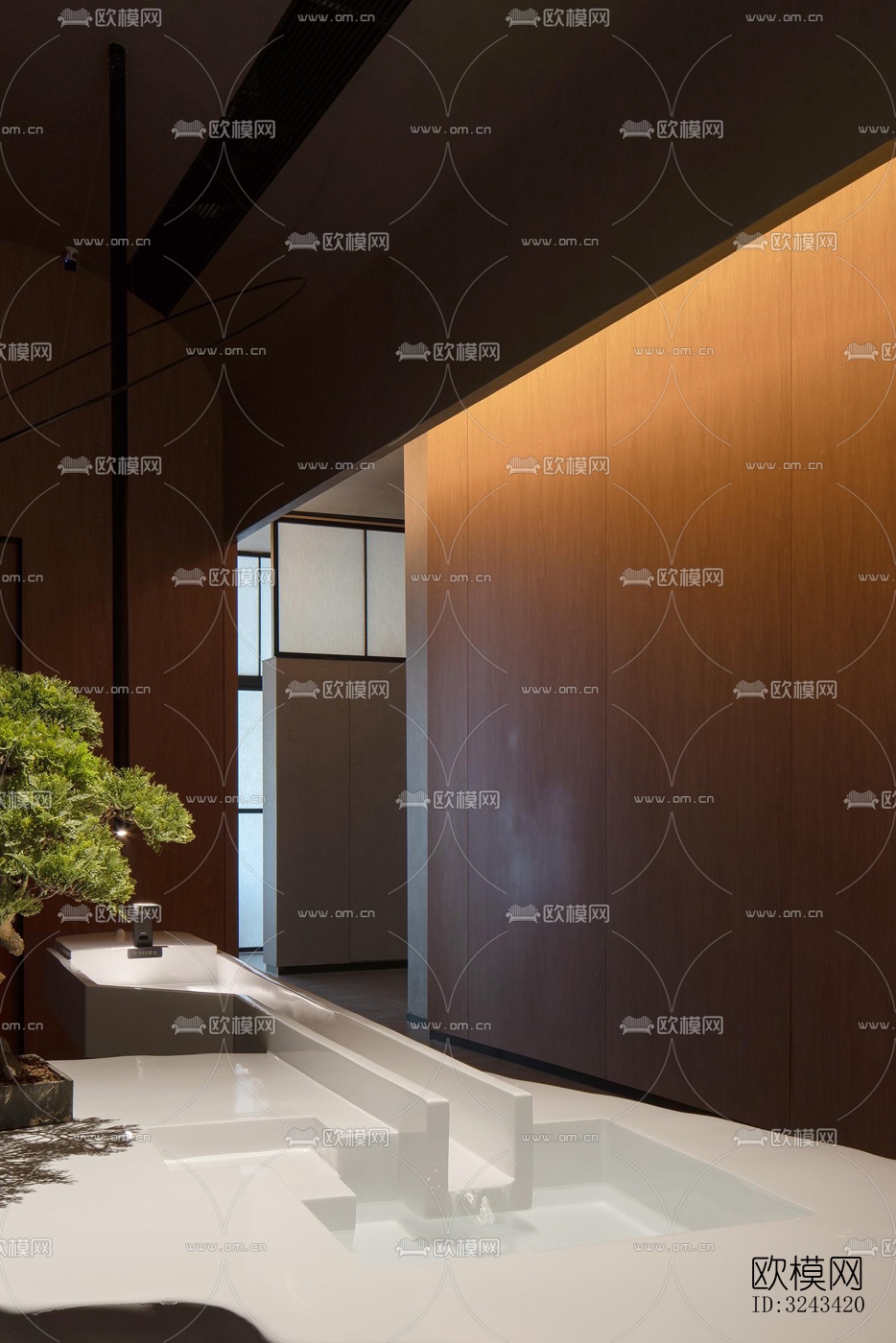 现代火锅烤肉效果图下载（渲染图4）