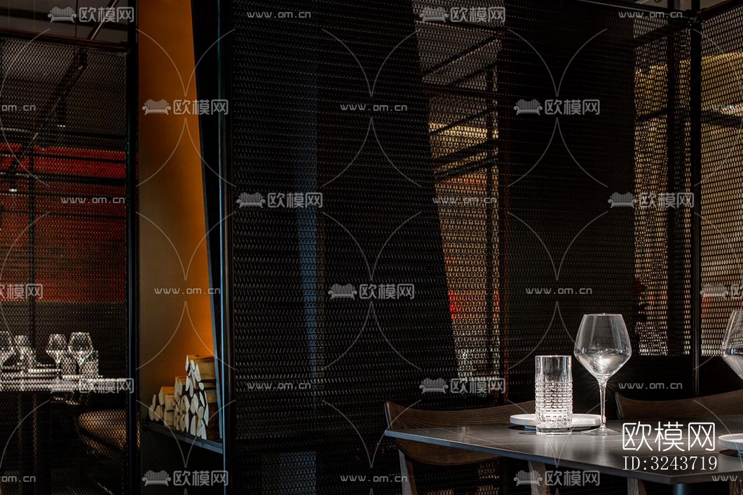 现代西餐厅效果图下载（渲染图16）