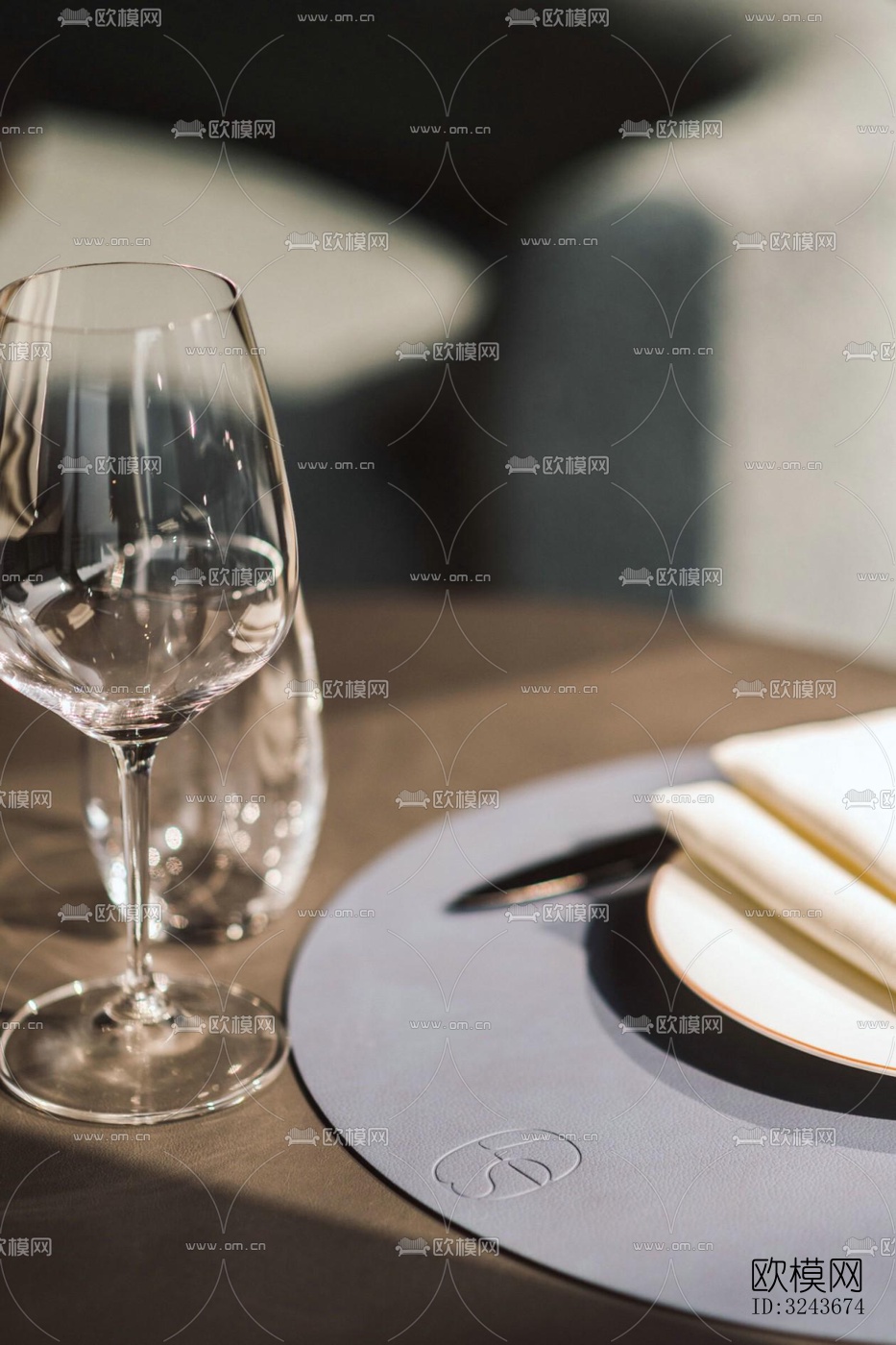 现代西餐厅效果图下载（渲染图6）