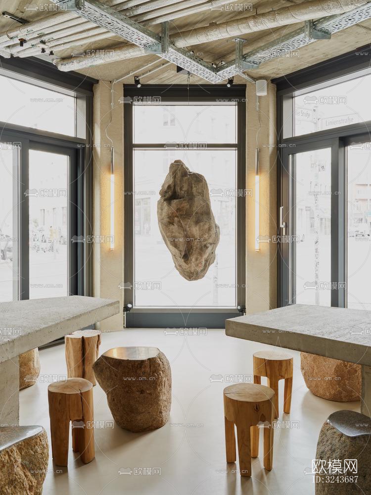 现代西餐厅效果图下载（渲染图17）