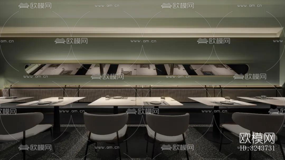 现代西餐厅效果图下载（渲染图3）