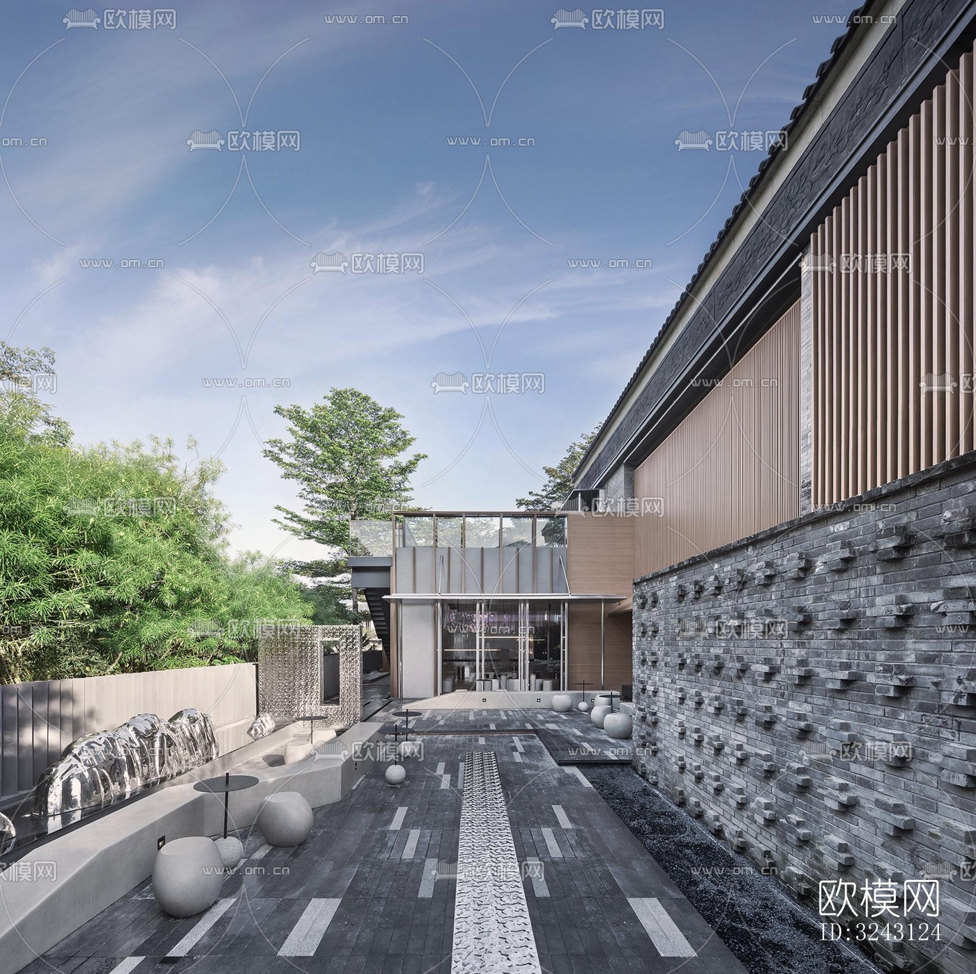 现代咖啡奶茶效果图下载（渲染图13）