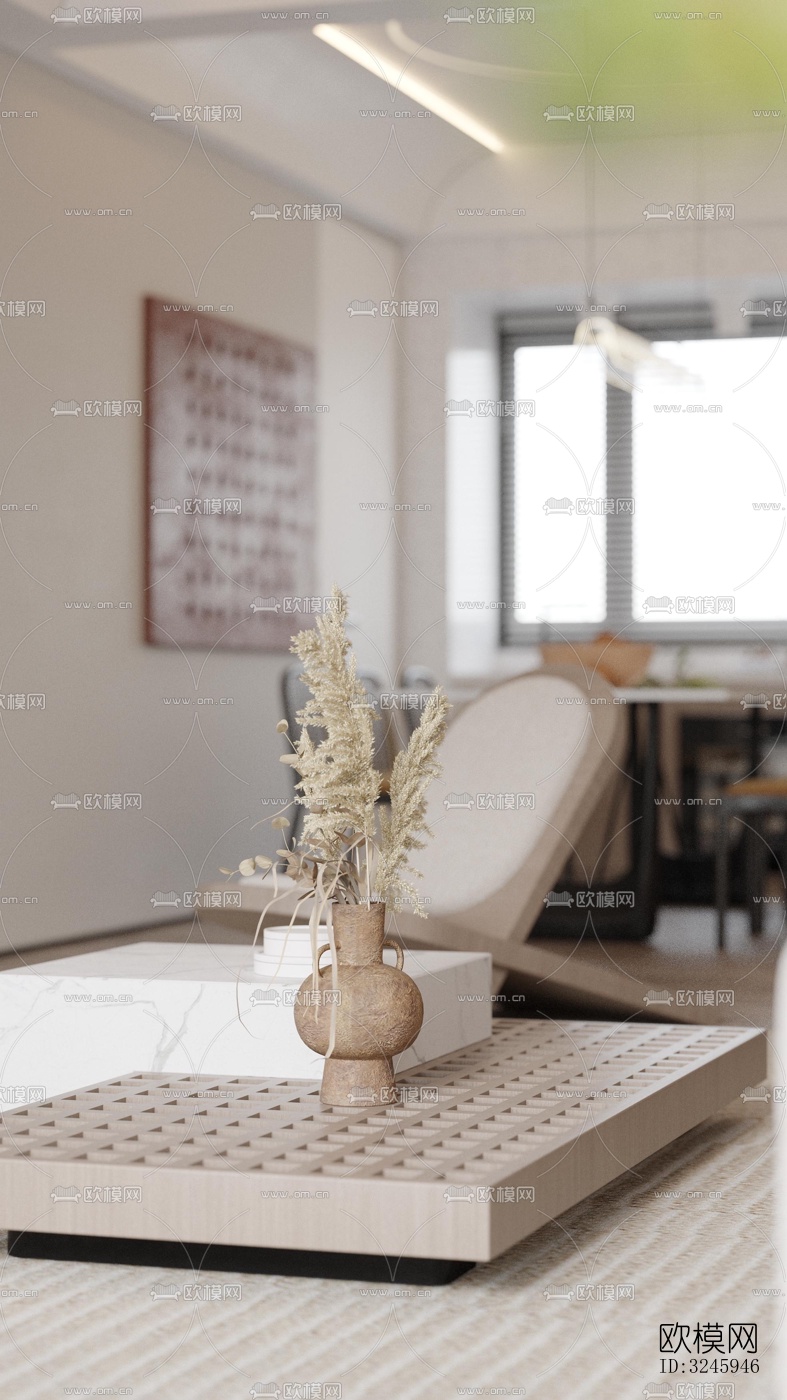 现代客餐厅效果图下载（渲染图11）