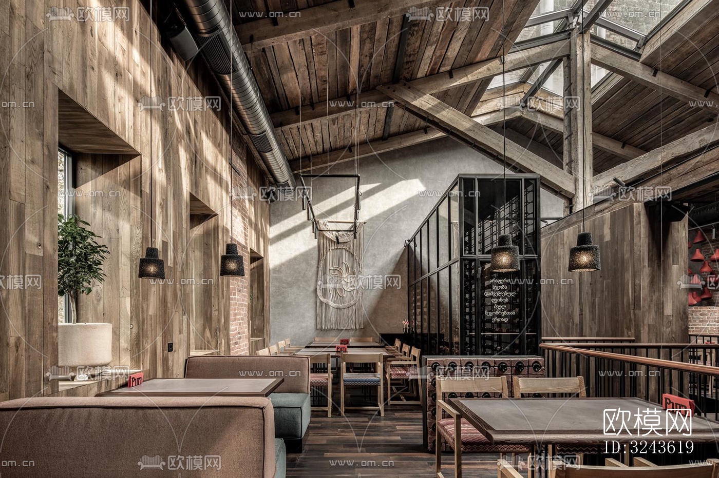 侘寂西餐厅效果图下载（渲染图6）