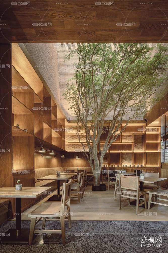 现代西餐厅效果图下载（渲染图13）