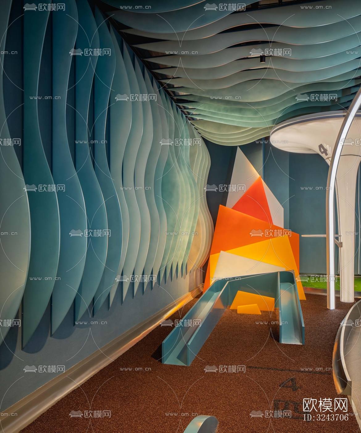 现代西餐厅效果图下载（渲染图2）