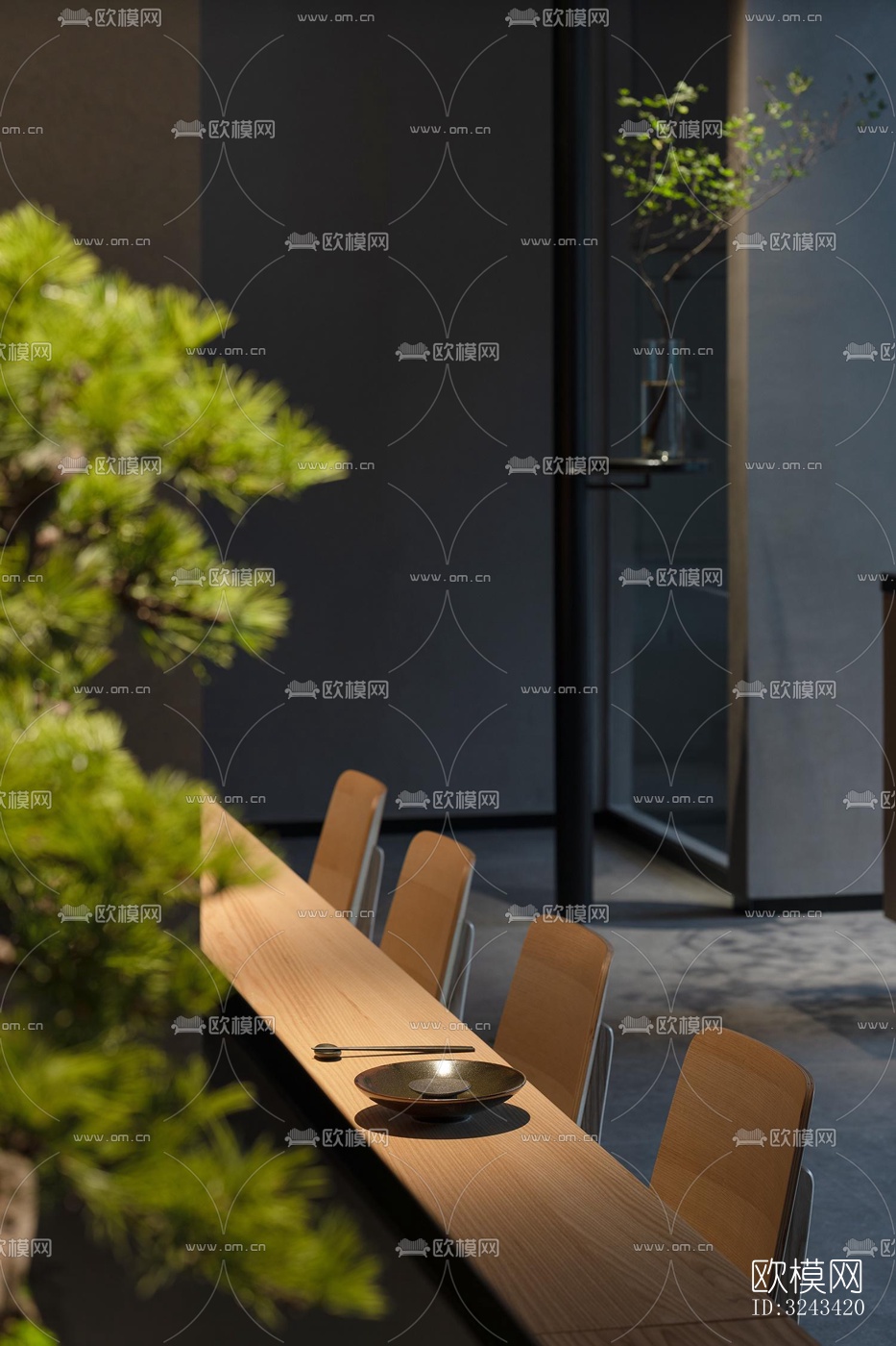 现代火锅烤肉效果图下载（渲染图2）