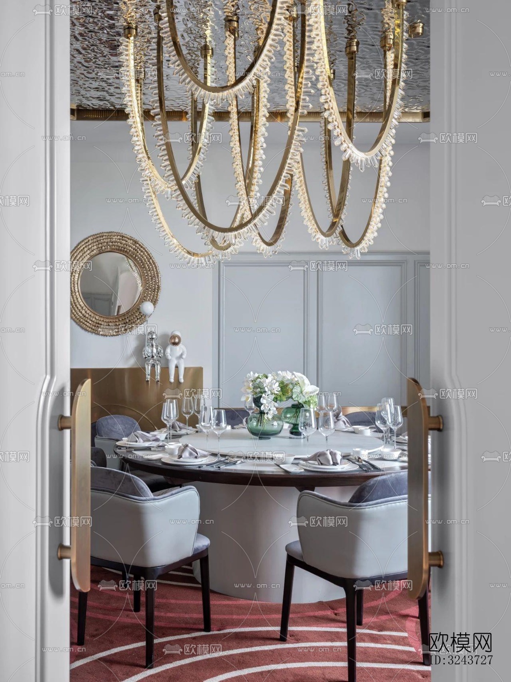 现代西餐厅效果图下载（渲染图11）