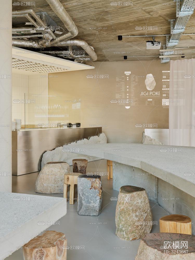 现代西餐厅效果图下载（渲染图2）