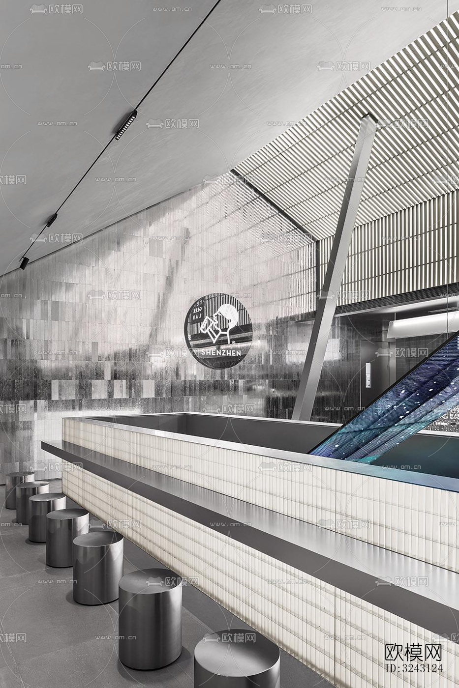 现代咖啡奶茶效果图下载（渲染图7）