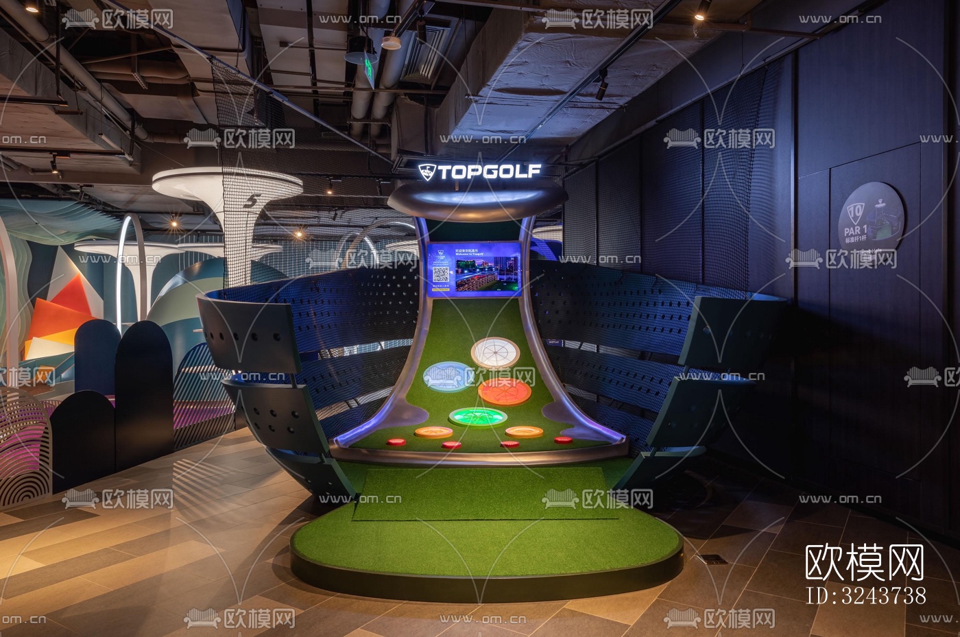 现代西餐厅效果图下载（渲染图3）