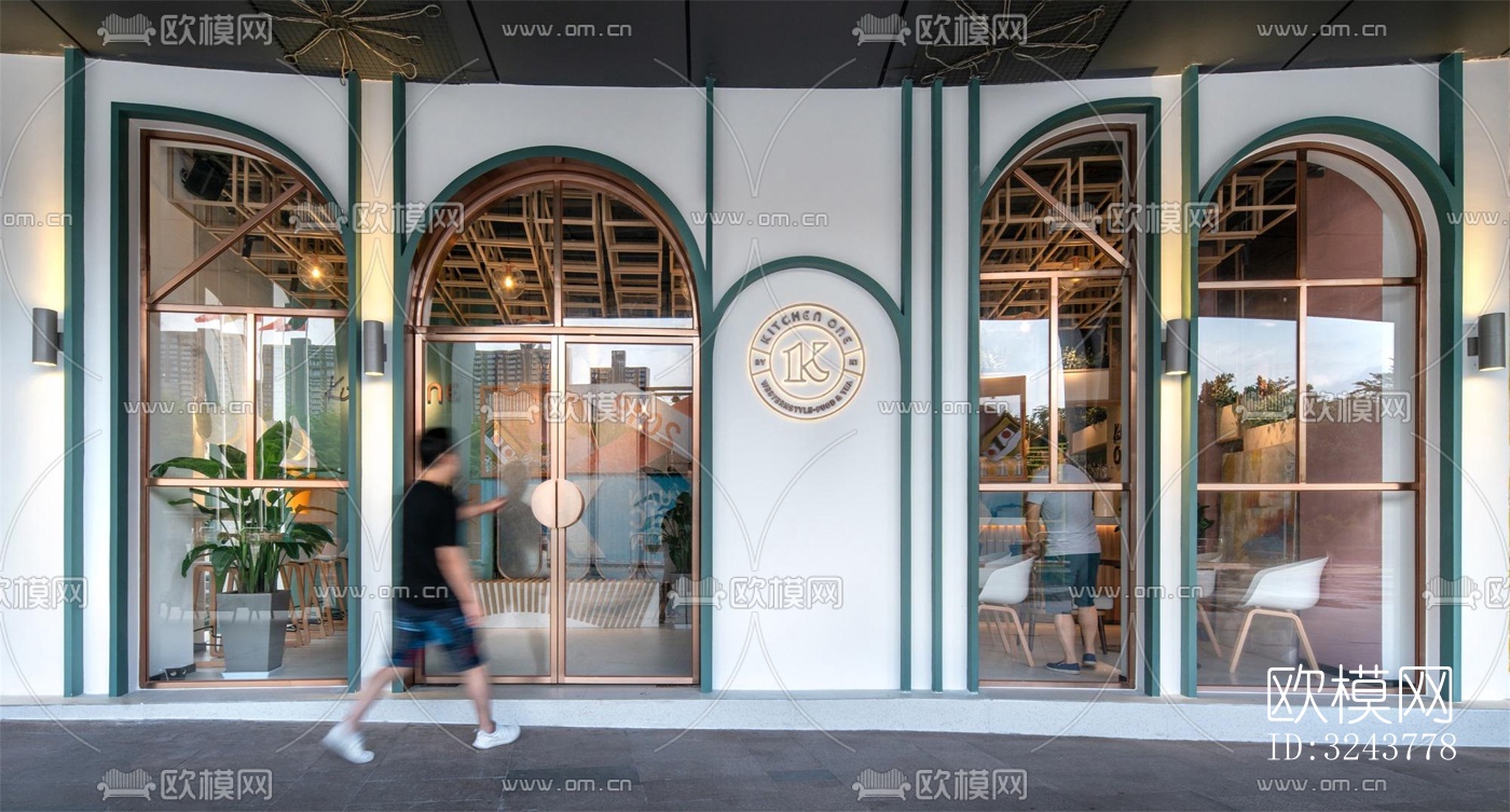 现代西餐厅效果图下载（渲染图12）