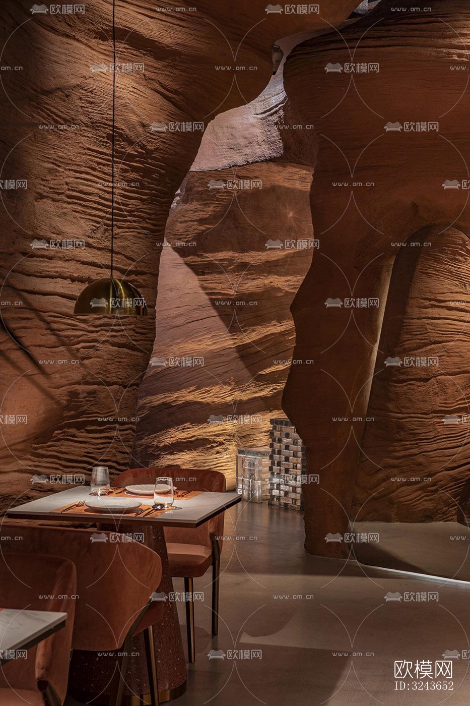 现代西餐厅效果图下载（渲染图8）