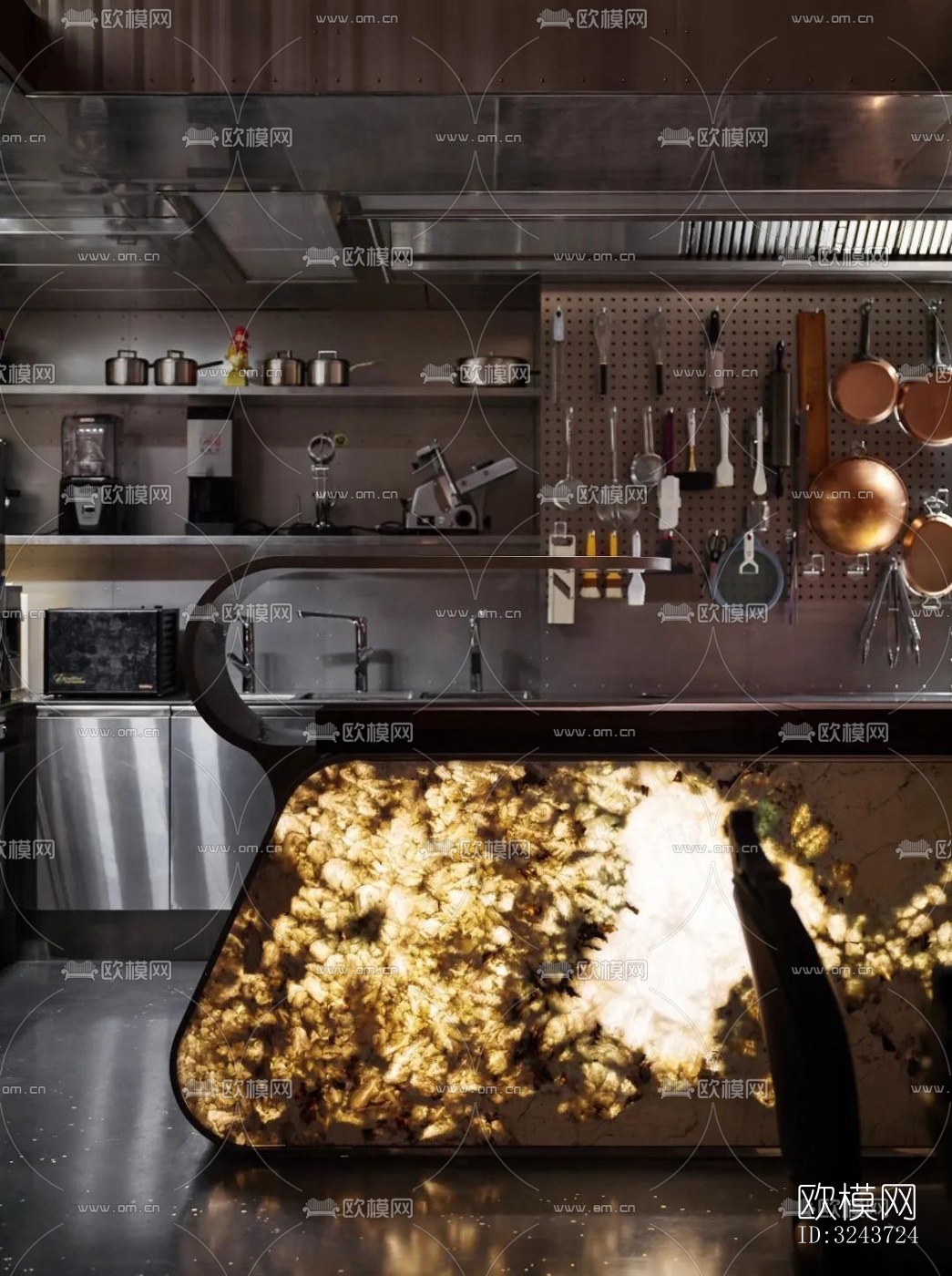 现代西餐厅效果图下载（渲染图9）