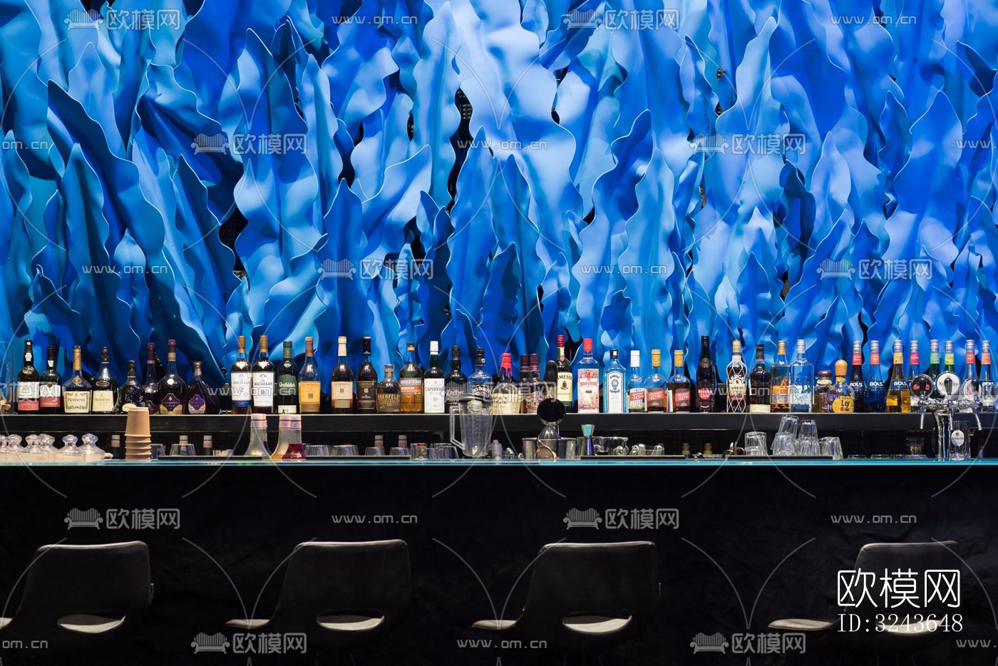 现代西餐厅效果图下载（渲染图5）