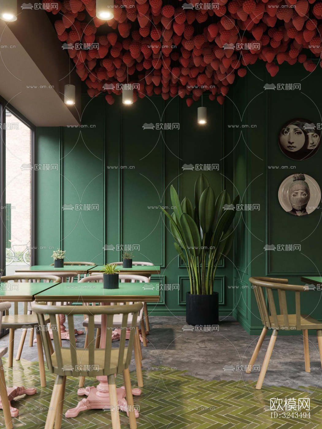 北欧蛋糕甜品效果图下载（渲染图2）