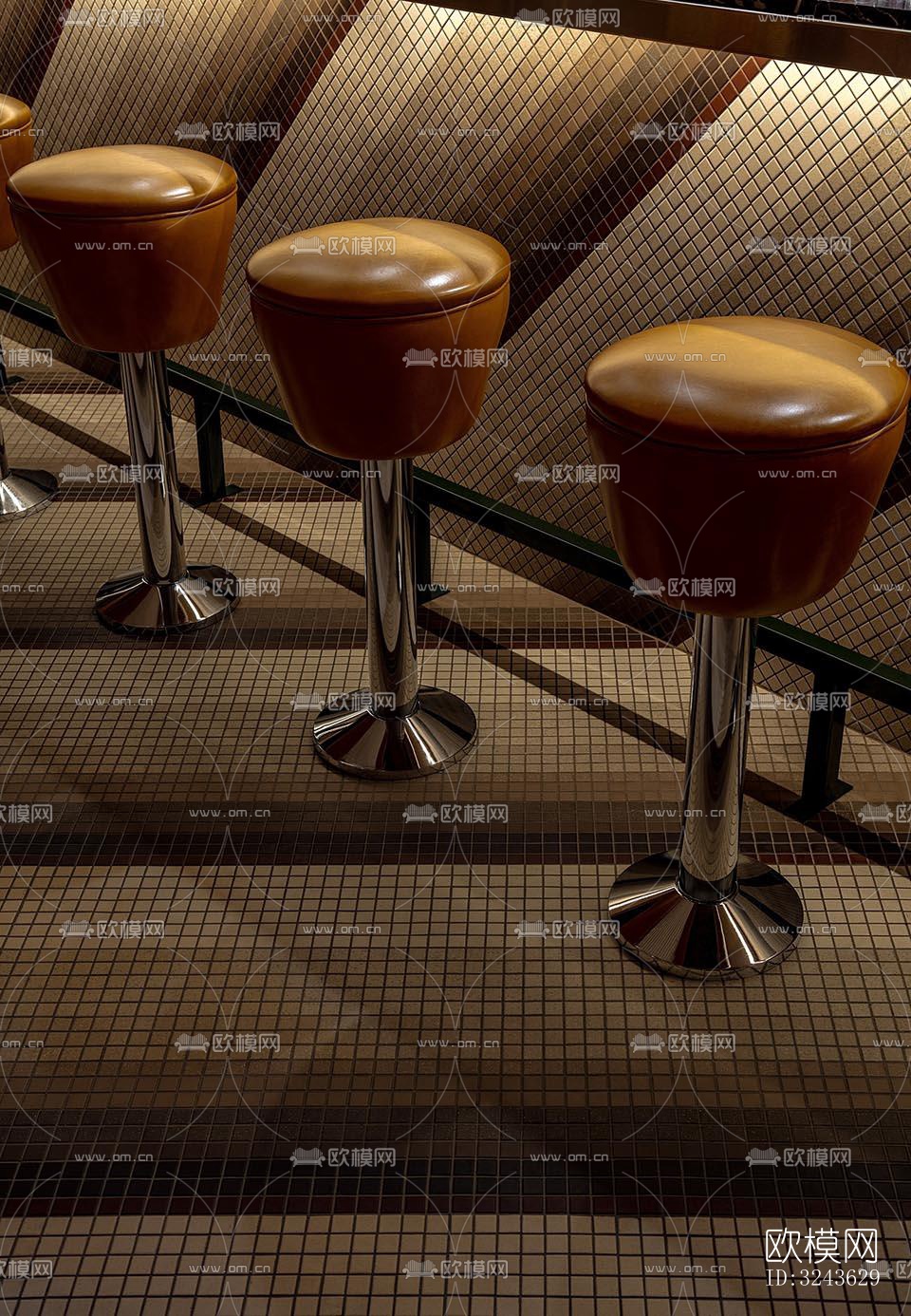 工业风西餐厅效果图下载（渲染图10）