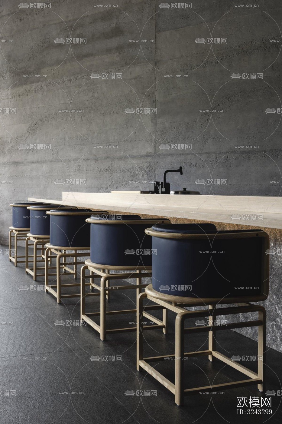 现代日韩料理效果图下载（渲染图3）