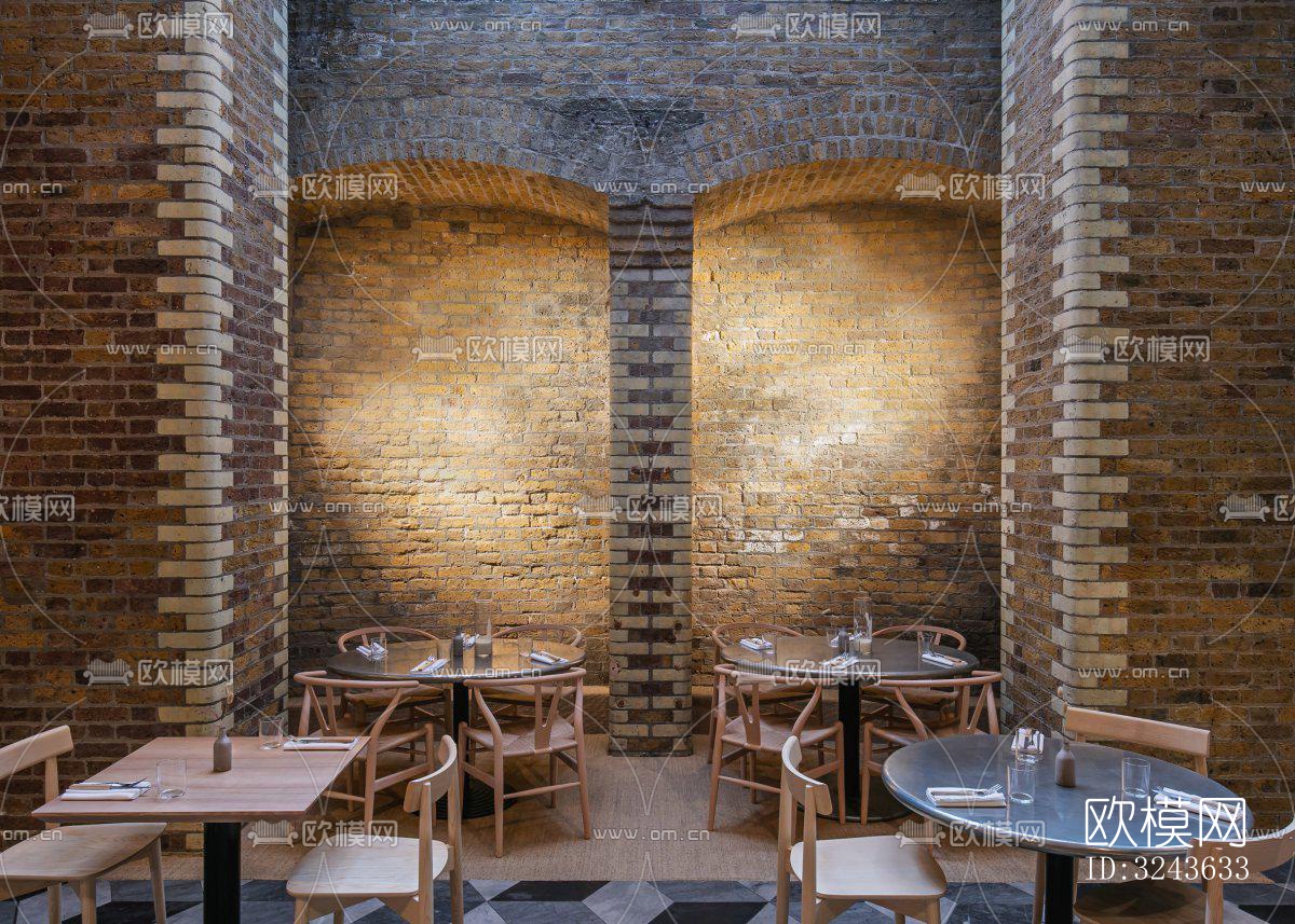 工业风西餐厅效果图下载（渲染图5）