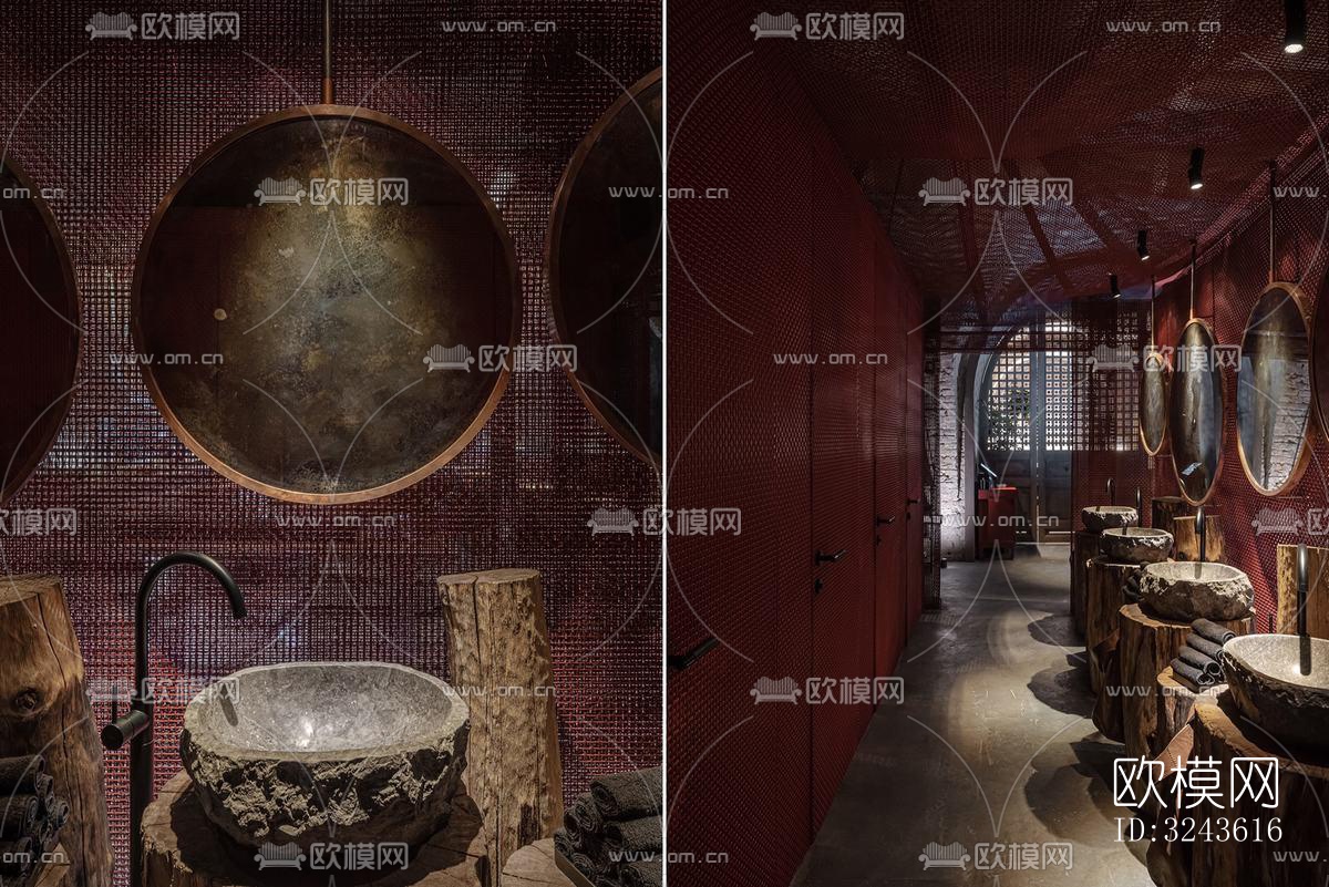 侘寂西餐厅效果图下载（渲染图5）