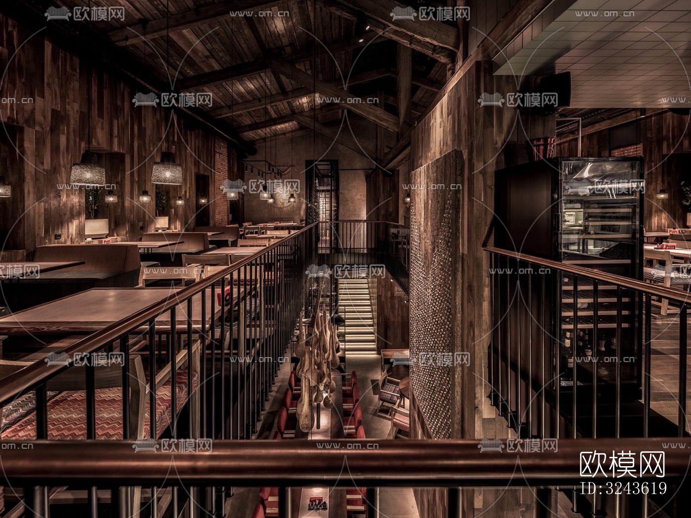 侘寂西餐厅效果图下载（渲染图3）