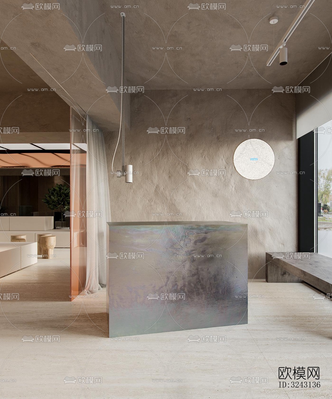 现代咖啡奶茶效果图下载（渲染图1）