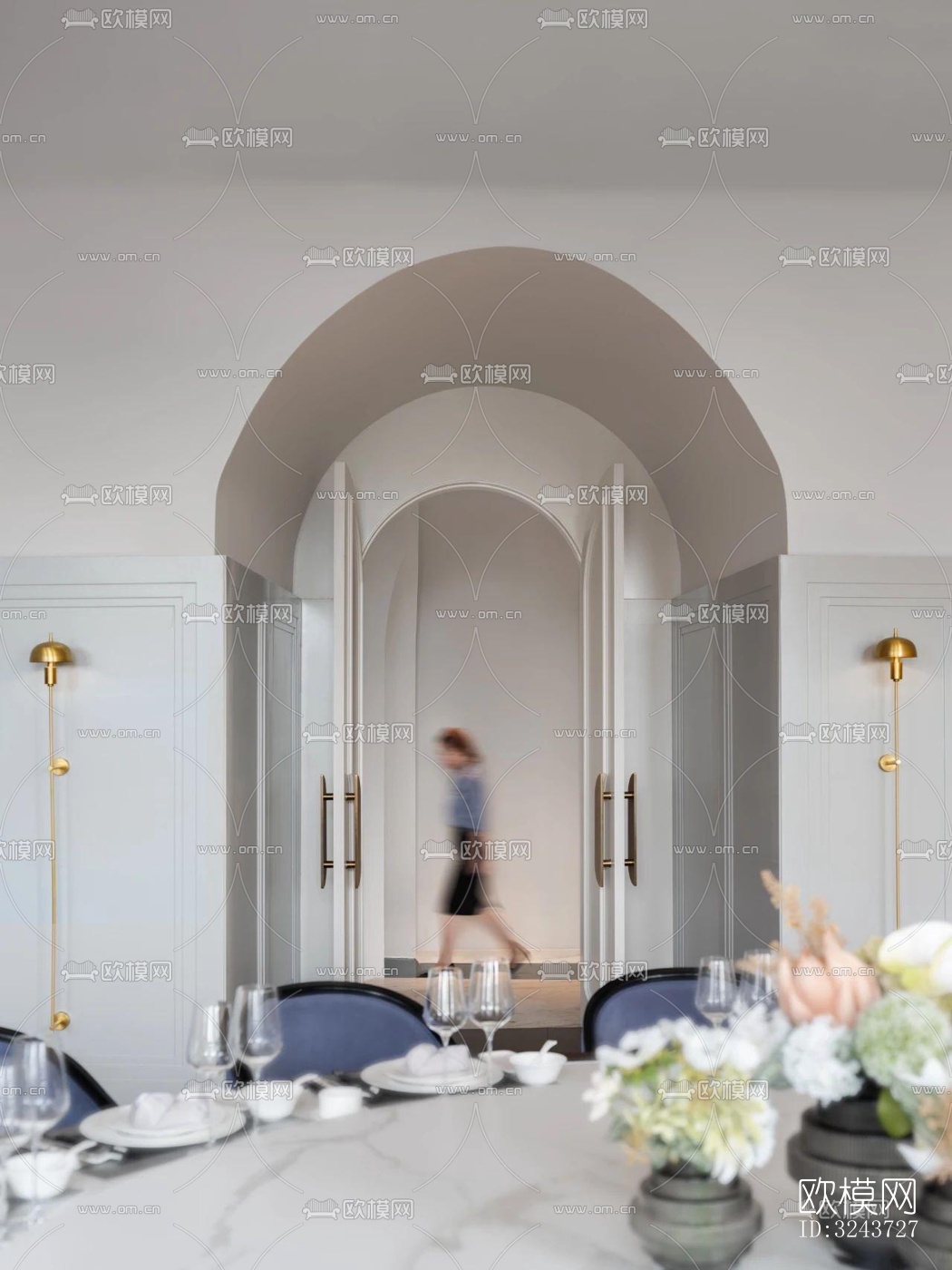 现代西餐厅效果图下载（渲染图20）