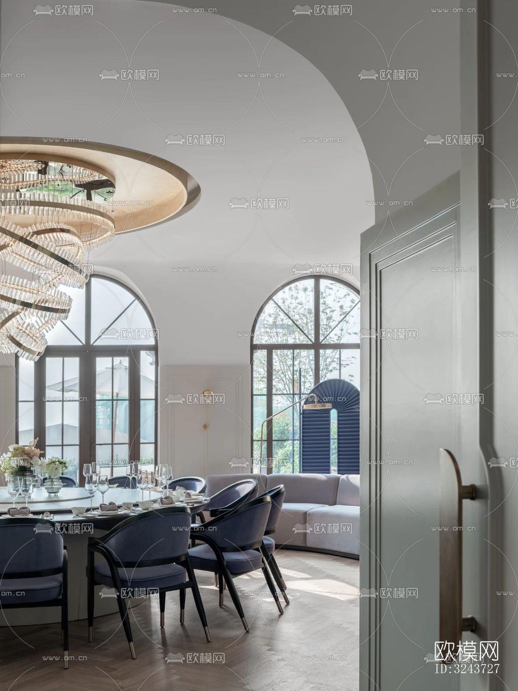 现代西餐厅效果图下载（渲染图15）