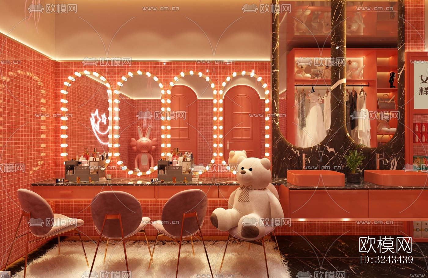 现代火锅烤肉效果图下载（渲染图5）