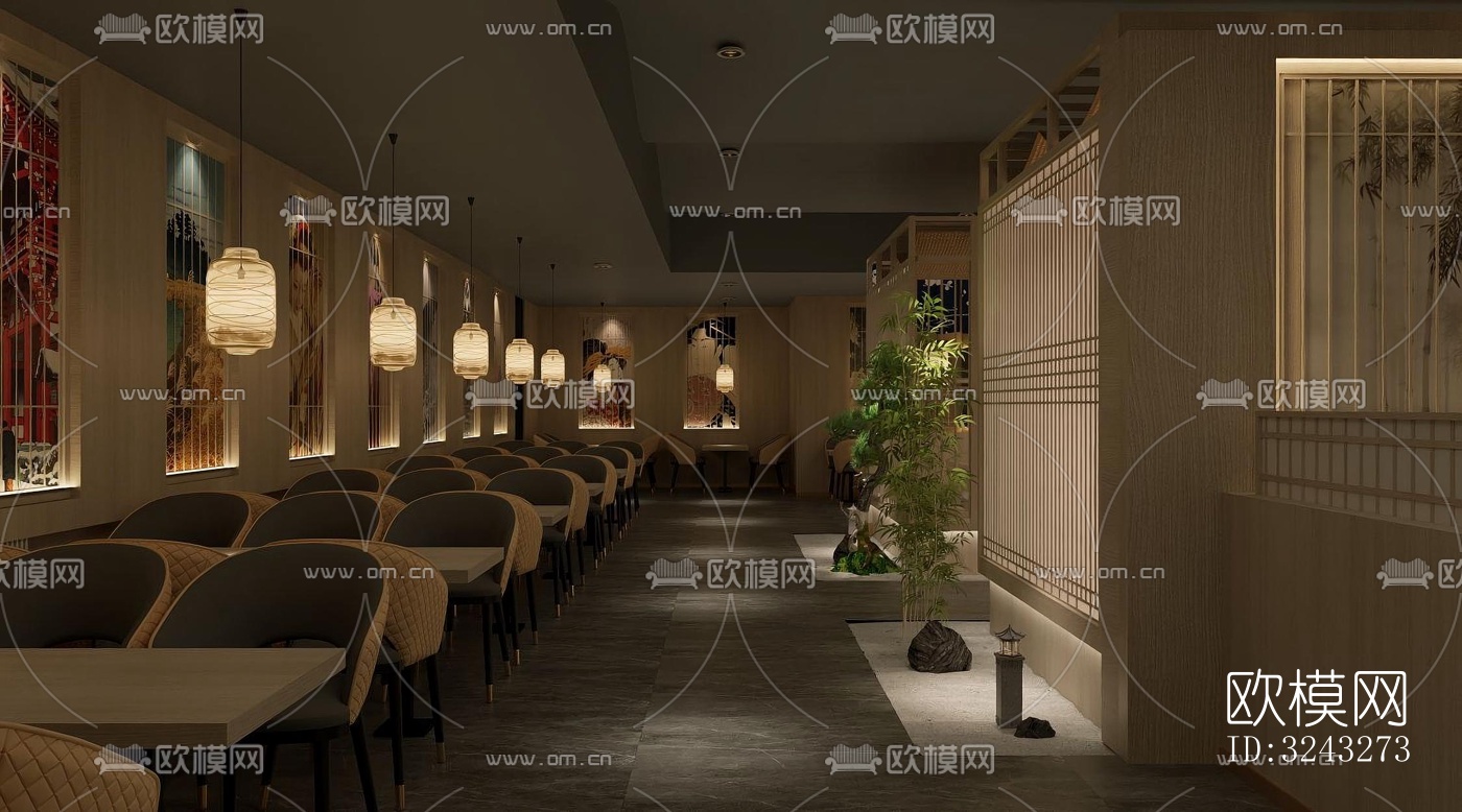 日式日韩料理效果图下载（渲染图4）