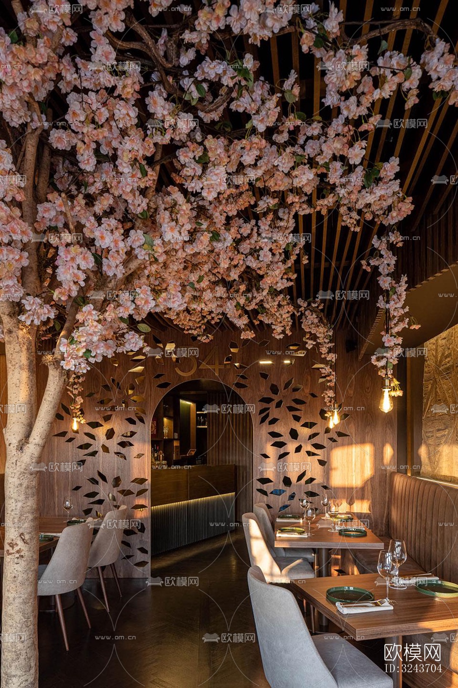 现代西餐厅效果图下载（渲染图10）