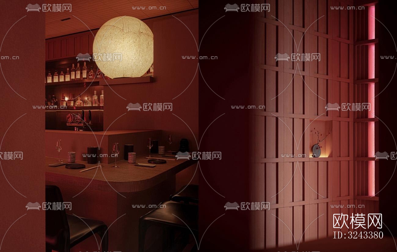 日式火锅烤肉效果图下载（渲染图14）