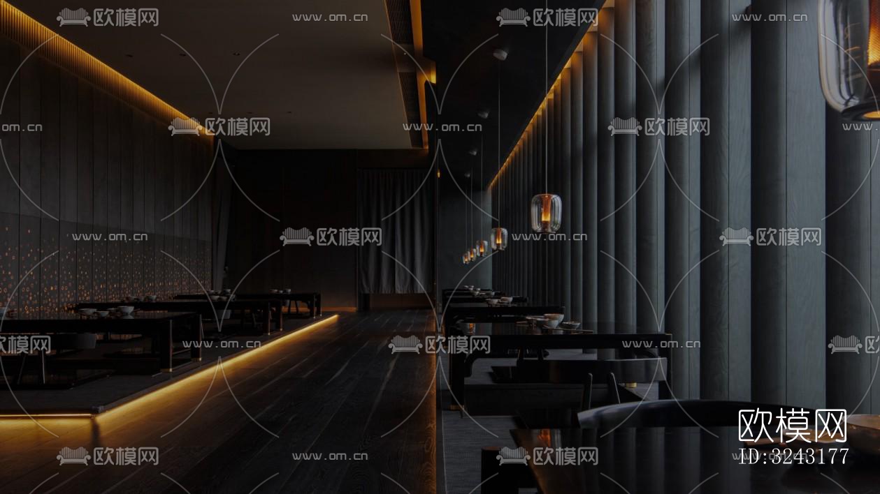 日式日韩料理效果图下载（渲染图8）