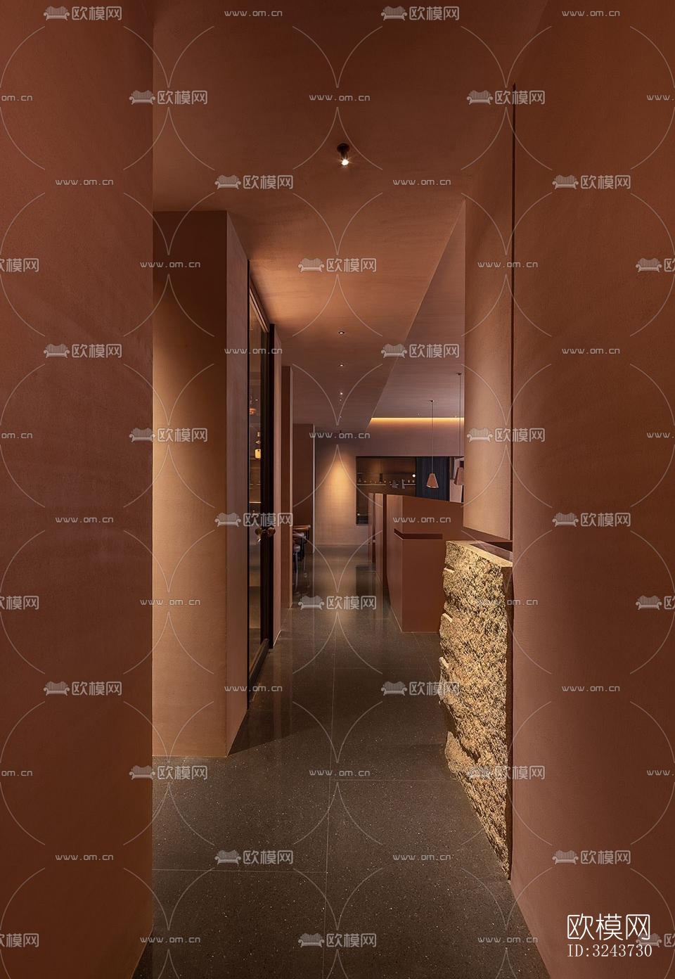 现代西餐厅效果图下载（渲染图14）