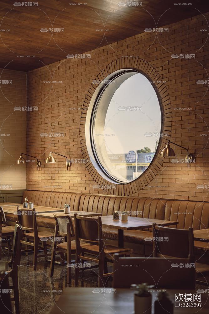 现代西餐厅效果图下载（渲染图10）
