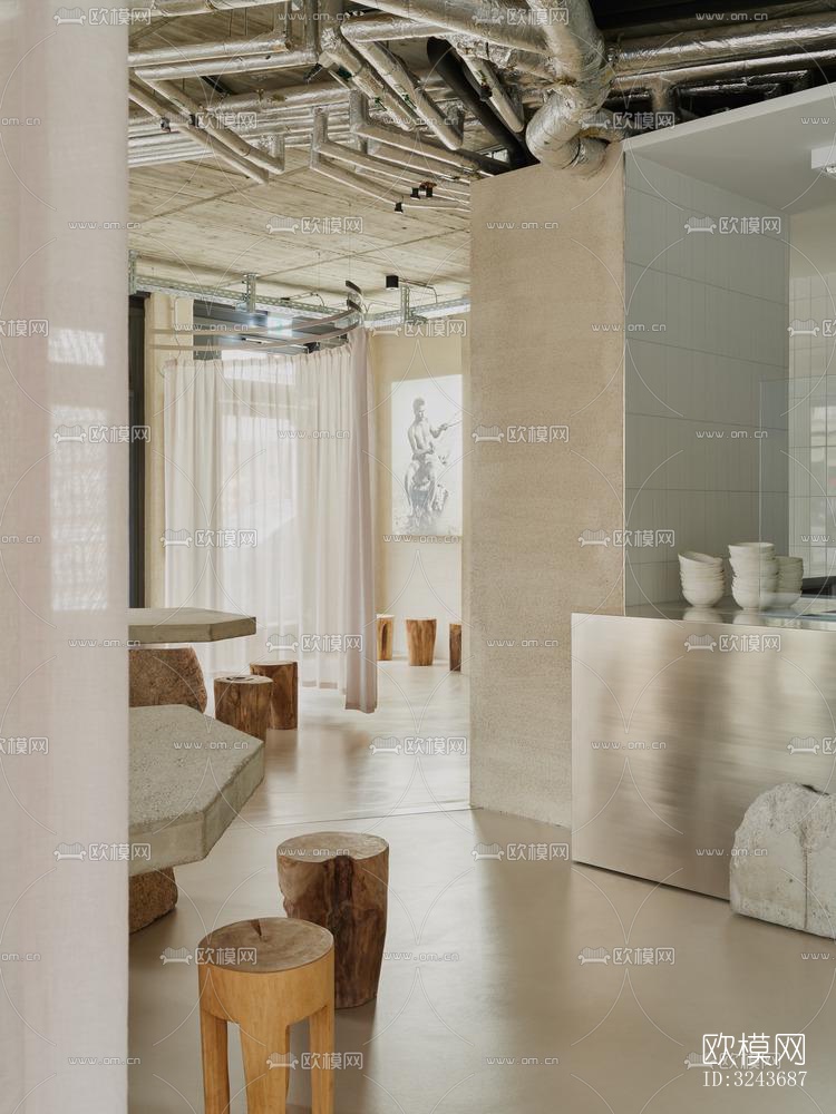 现代西餐厅效果图下载（渲染图11）