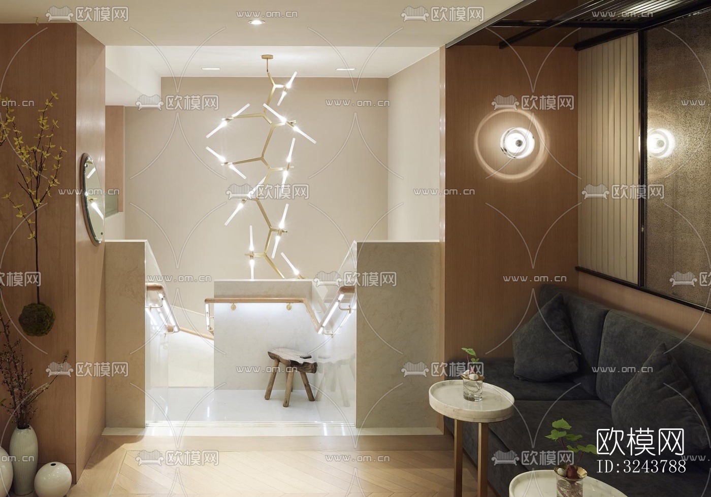 现代西餐厅效果图下载（渲染图12）