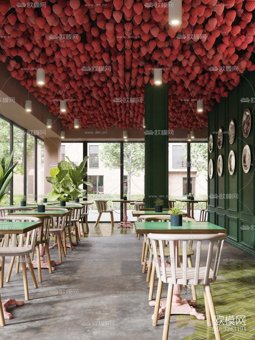 北欧蛋糕甜品效果图下载（渲染图3）