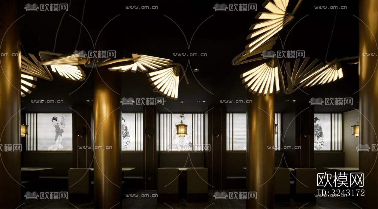 日式日韩料理效果图下载（渲染图7）